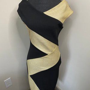 Black and Gold Bodycon Dress